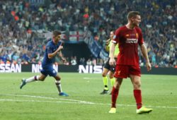 Editorial Use Only
Mandatory Credit: Photo by Kieran McManus/BPI/Shutterstock (10357579bj)
Christian Pulisic of Chelsea celebrates what he thought was his first goal but was ruled out for offside
Liverpool v Chelsea, UEFA Super Cup, football, BJK Vodafone Park, Istanbul, Turkey - 14 Aug 2019
