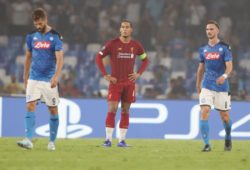 Editorial Use Only
Mandatory Credit: Photo by Paul Currie/BPI/Shutterstock (10415183bm)
Virgil van Dijk of Liverpool looks dejected after the 2nd goal scored by Fernando Llorente of Napoli
Napoli v Liverpool, UEFA Champions League, Group E, Football, San Paolo Stadium, Naples, Italy - 17 Sep 2019