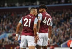 Anwar El Ghazi of Aston Villa and Tyrone Mings of Aston Villa clash during the Premier League match at Villa Park, Birmingham. Picture date: 16th September 2019. Picture credit should read: Darren Staples/Sportimage PUBLICATIONxNOTxINxUK SPI-0208-0023