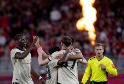 Mandatory Credit: Photo by Shutterstock (10332803ag)
PERTH, AUSTRALIA - JULY 13: Manchester United midfielder Paul Pogba (6) celebrates Manchester United midfielder James Garner (37)  goal with team mates during the International soccer match between Manchester United and Perth Glory on July 13, 2019 at Optus Stadium in Perth, Australia. (Photo by Speed Media/Icon Sportswire)
Perth Glory v Manchester United, pre season friendly football, Optus Stadium, Perth, Australia - 13 July 2019