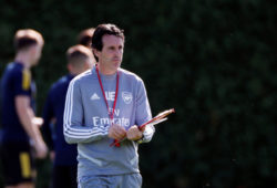 Soccer Football - Europa League - Arsenal Training - Arsenal Training Centre, St Albans, Britain - September 18, 2019   Arsenal manager Unai Emery during training   Action Images via Reuters/Paul Childs  X03809