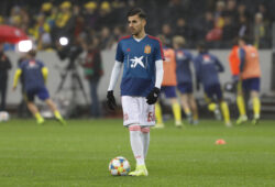 Dani Ceballos of Spain in action during the warm-up ahead of the UEFA Euro 2020 qualifier between Sweden and Spain on October 15, 2019 at Friends Arena in Solna, Sweden. (Photo by Mike Kireev/Sipa USA)