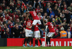 Marcus Rashford of Manchester United, ManU celebrates scoring the first goal during the Premier League match at Old Trafford, Manchester. Picture date: 20th October 2019. Picture credit should read: Andrew Yates/Sportimage PUBLICATIONxNOTxINxUK SPI-0258-0043
