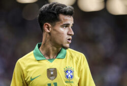 Brazil's Philippe Coutinho during the Brazil Global Tour 2019 international friendly match between Brazil and Nigeria in Singapore, Sunday, Oct. 13, 2019. (AP Photo/Danial Hakim)  XDH115