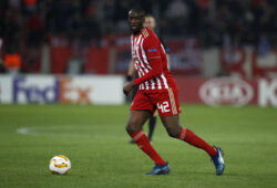 FILE - In this Thursday, Nov. 8, 2018 file photo, Olympiakos' Yaya Toure controls the ball during a Group F Europa League soccer match against Dudelange at Georgios Karaiskakis stadium in the port of Piraeus, near Athens. Former Barcelona and Manchester City midfielder Yaya Toure has left Olympiakos following a disappointing return to the Greek club.  The four-time African Footballer of the Year officially left Olympiakos Tuesday, Dec. 11, the club announcing that the two sides had ?Äúmutually agreed to end their cooperation.?Äù (AP Photo/Thanassis Stavrakis, File)