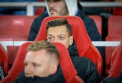 Editorial use only
Mandatory Credit: Photo by Ian Stephen/ProSports/Shutterstock (10487363ai)
Arsenal midfielder Mesut Özil (10) on the bench during the Europa League match between Arsenal and Eintracht Frankfurt at the Emirates Stadium, London
Arsenal v Eintracht Frankfurt, Europa League - 28 Nov 2019
