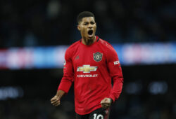 December 7, 2019, Manchester, United Kingdom: Marcus Rashford of Manchester United celebrates the win during the Premier League match at the Etihad Stadium, Manchester. Picture date: 7th December 2019. Picture credit should read: Darren Staples/Sportimage.