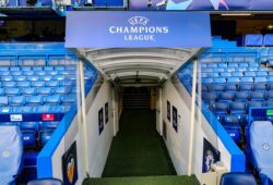 Editorial use only
Mandatory Credit: Photo by Nigel Keene/ProSports/Shutterstock (10416479c)
The Champions League logo above the tunnel ahead of the Champions League match between Chelsea and Valencia CF at Stamford Bridge, London
Chelsea v Valencia CF, Champions League., Group Stage - 17 Sep 2019