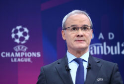 Soccer Football - Champions League - Round of 16 draw - Nyon, Switzerland - December 16, 2019   UEFA General Secretary and Director of Football Giorgio Marchetti during the draw   REUTERS/Denis Balibouse  X90072