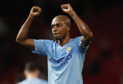 Sport Bilder des Tages Fernandinho of Manchester City celebrates the win during the Carabao Cup match at Old Trafford, Manchester. Picture date: 7th January 2020. Picture credit should read: Darren Staples/Sportimage PUBLICATIONxNOTxINxUK SPI-0424-0078