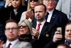 FILE PHOTO: Soccer Football - Premier League - Huddersfield Town v Manchester United - John Smith's Stadium, Huddersfield, Britain - May 5, 2019  Manchester United executive vice-chairman Ed Woodward in the stands before the match     Action Images via Reuters/Jason Cairnduff  EDITORIAL USE ONLY. No use with unauthorized audio, video, data, fixture lists, club/league logos or "live" services. Online in-match use limited to 75 images, no video emulation. No use in betting, games or single club/league/player publications.  Please contact your account representative for further details/File Photo  X03805