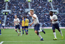 March 24, 2019 - London, United Kingdom - Harvey White of Tottenham Hotspur Under 18 celebrates scoring his goal to make it 2-0 from the penalty spot during the Test Event match at Tottenham Hotspur Stadium, London. Picture date: 24th March 2019. Picture credit should read: Robin Parker/Sportimage.