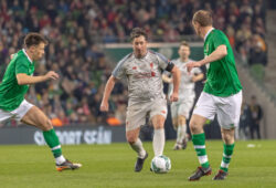 April 12, 2019 - Dublin, Dublin, Ireland - Robbie Fowler seen in action during the Ireland Xi v Liverpool Legends fund raising match in aid of Sean Cox..2:1.