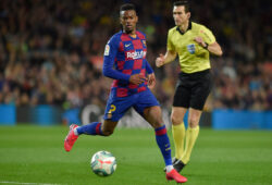 Nelson Semedo of FC Barcelona during the Liga match between FC Barcelona and Real Sociedad at Camp Nou, Saturday, March 7, 2020, in Barcelona, Spain. (ESPA-Images/Image of Sport/Newscom/Sipa USA)
