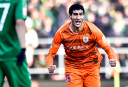 Belgian football player Marouane Fellaini of Shandong Luneng Taishan F.C. celebrates after scoring a goal during the 30th round match of Chinese Football Association Super League (CSL) against Beijing Sinobo Guoan in Beijing, China, 1 December 2019.

Beijing Sinobo Guoan defeated Shandong Luneng Taishan with 3-2. *** Local Caption *** fachaoshi (Photo by Stringer - Imaginechina/Sipa USA)