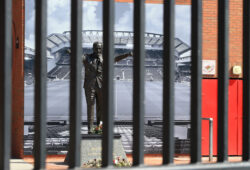Mandatory Credit: Photo by David Blunsden/Action Plus/Shutterstock (10640526c)
Anfield stadium during the suspension of the Premier League due to the COVID-19 outbreak.
Football stadiums closed, Liverpool, UK - 08 May 2020