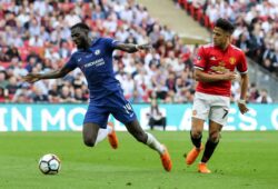 Tiemoue Bakayoko of Chelsea is fouled by Alexis S?nchez of Manchester United ManU during The FA Cup Final match between Chelsea and Manchester United at Wembley Stadium, London, England on 19 May 2018. PUBLICATIONxNOTxINxUK Copyright: xKenxSparksx 20040019