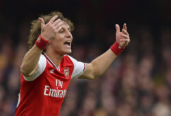 David Luiz Leno of Arsenal gestures during the Premier League match between Arsenal and West Ham United at the Emirates Stadium, London, England on 7 March 2020. PUBLICATIONxNOTxINxUK Copyright: xVincexxMignottx PMI-3428-0026