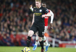 LONDON, United Kingdom, DECEMBER 15.Manchester City's Kevin De Bruyne during English Premier League between Arsenal and Manchester City at Emirates stadium , London, England on 15 December 2019. (Photo by AFS/Espa-Images.