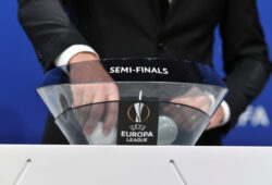 Soccer Football - Europa League Quarter-Final and Semi-Final Draw - Nyon, Switzerland - July 10, 2020  General view during the semi final draw  UEFA Pool/Handout via REUTERS    ATTENTION EDITORS - THIS IMAGE HAS BEEN SUPPLIED BY A THIRD PARTY. NO RESALES. NO ARCHIVES  X80001