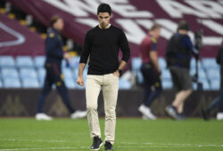 Soccer Football - Premier League - Aston Villa v Arsenal - Villa Park, Birmingham, Britain - July 21, 2020 Arsenal manager Mikel Arteta reacts after the match, as play resumes behind closed doors following the outbreak of the coronavirus disease (COVID-19) Pool via REUTERS/Peter Powell EDITORIAL USE ONLY. No use with unauthorized audio, video, data, fixture lists, club/league logos or 'live' services. Online in-match use limited to 75 images, no video emulation. No use in betting, games or single club/league/player publications.  Please contact your account representative for further details.  X06528