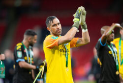 Claudio Bravo of Manchester City celebrates his side victory during the EFL Carabao Cup Final match between Aston Villa and Manchester City at Wembley Stadium, London, England on 1 March 2020. PUBLICATIONxNOTxINxUK Copyright: xSalvioxCalabresex 26570020