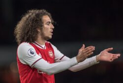 LONDON, ENGLAND - FEBRUARY 23: Matteo Guendouzi of Arsenal FC gesture during the Premier League match between Arsenal FC and Everton FC at Emirates St