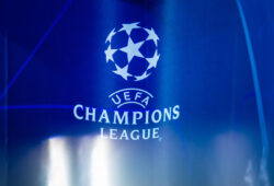 Symbolfoto, Symbolbild Logo Champions League waehrend des Achtelfinale Runde 2 von 2 - Saison 2019-2020 in der Champions League Herren zwischen RB Leipzig und Tottenham Hotspur Spurs in der Red Bull Arena am 10. March 2020 in Leipzig, Sachsen Saxony, Deutschland Germany DFL REGULATIONS PROHIBIT ANY USE OF PHOTOGRAPHS AS IMAGE SEQUENCES AND/OR QUASI-VIDEO *** Symbol photo, symbol picture Logo Champions League during the round 2 of 2 season 2019 2020 in the Champions League Men between RB Leipzig and Tottenham Hotspur Spurs in the Red Bull Arena on 10 March 2020 in Leipzig, Saxony Saxony, Germany Germany DFL REGULATIONS PROHIBIT ANY USE OF PHOTOGRAPHS AS IMAGE SEQUENCES AND OR QUASI VIDEO