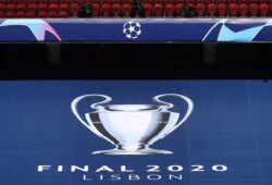 Mandatory Credit: Photo by Julian Finney - UEFA/SIPA/Shutterstock (10753491a)
A banner with the UEFA Champions League Final 2020 logo is seen in the stands prior to the UEFA Champions League Final match between Paris Saint-Germain and Bayern Munich at Estadio do Sport Lisboa e Benfica on August 23, 2020 in Lisbon, Portugal.
Paris Saint-Germain v FC Bayern Munich, Football, UEFA Champions League final, Lisbon, Portugal - 23 Aug 2020