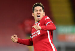 Soccer Football - Premier League - Liverpool v Tottenham Hotspur - Anfield, Liverpool, Britain - December 16, 2020 Liverpool's Roberto Firmino celebrates scoring their second goal Pool via REUTERS/Peter Powell EDITORIAL USE ONLY. No use with unauthorized audio, video, data, fixture lists, club/league logos or 'live' services. Online in-match use limited to 75 images, no video emulation. No use in betting, games or single club /league/player publications.  Please contact your account representative for further details.     TPX IMAGES OF THE DAY  X06528