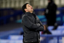 Soccer Football - Premier League - Everton v Arsenal - Goodison Park, Liverpool, Britain - December 19, 2020 Arsenal manager Mikel Arteta looks dejected after the match Pool via REUTERS/Jon Super EDITORIAL USE ONLY. No use with unauthorized audio, video, data, fixture lists, club/league logos or 'live' services. Online in-match use limited to 75 images, no video emulation. No use in betting, games or single club /league/player publications.  Please contact your account representative for further details.     TPX IMAGES OF THE DAY  X01545